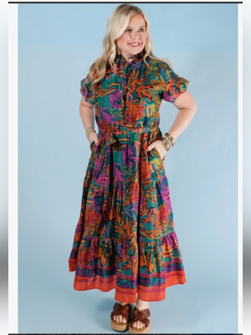 J. Marie | The Asher Button Up Midi Dress large